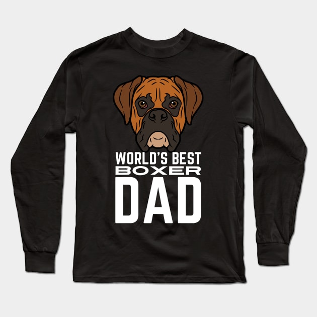 World's Best Boxer Dad Long Sleeve T-Shirt by Outfit Clothing